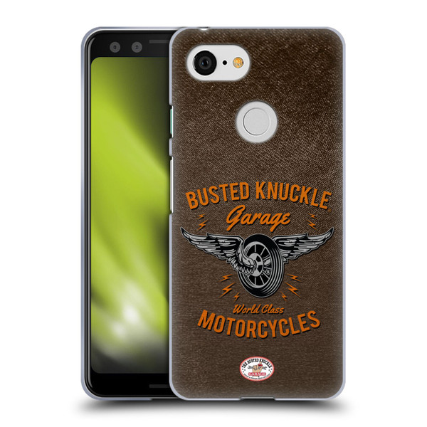 Busted Knuckle Garage Graphics Motorcycles Soft Gel Case for Google Pixel 3