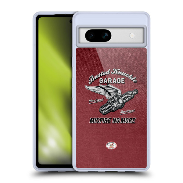 Busted Knuckle Garage Graphics Misfire Soft Gel Case for Google Pixel 7a