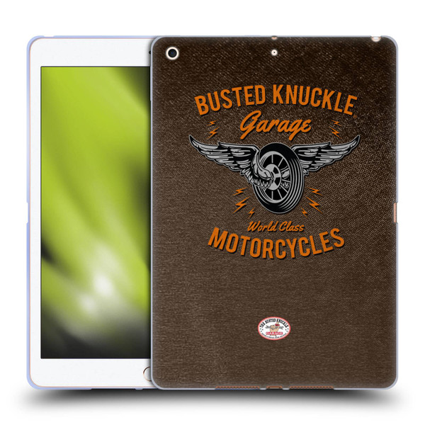 Busted Knuckle Garage Graphics Motorcycles Soft Gel Case for Apple iPad 10.2 2019/2020/2021