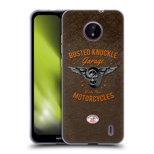 Busted Knuckle Garage Graphics Motorcycles Soft Gel Case for Nokia C10 / C20