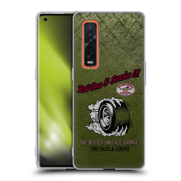 Busted Knuckle Garage Graphics Tire Soft Gel Case for OPPO Find X2 Pro 5G