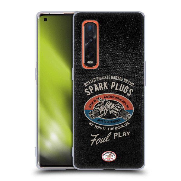 Busted Knuckle Garage Graphics Spark Plugs Soft Gel Case for OPPO Find X2 Pro 5G