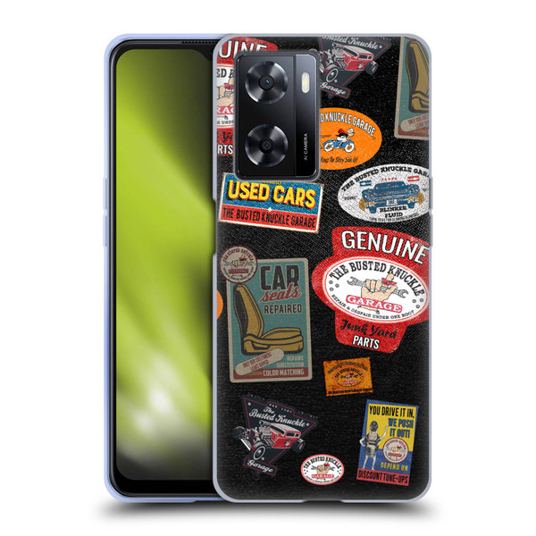 Busted Knuckle Garage Graphics Patches Soft Gel Case for OPPO A57s