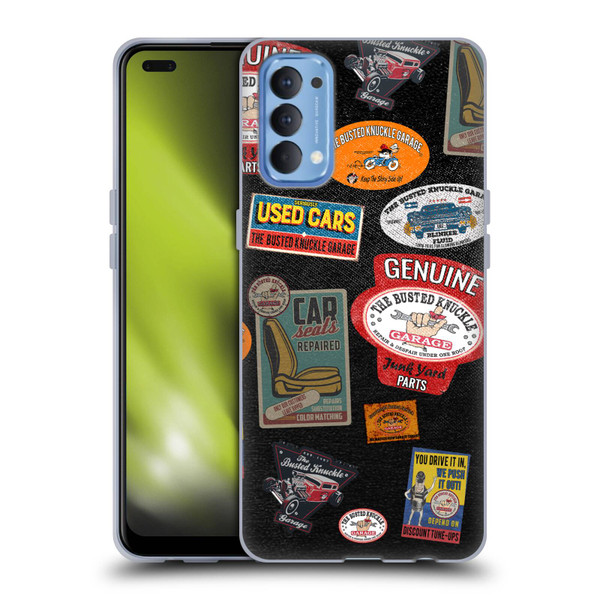 Busted Knuckle Garage Graphics Patches Soft Gel Case for OPPO Reno 4 5G