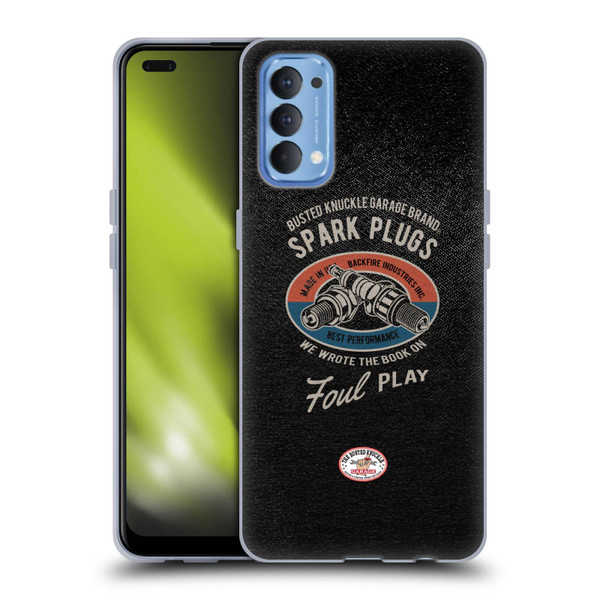 Busted Knuckle Garage Graphics Spark Plugs Soft Gel Case for OPPO Reno 4 5G