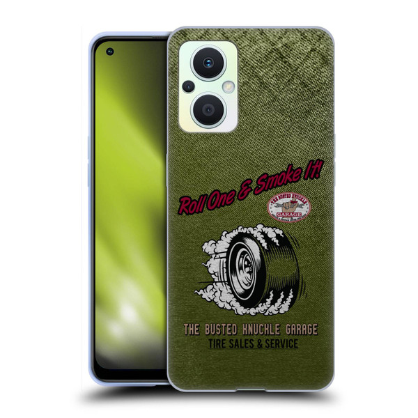 Busted Knuckle Garage Graphics Tire Soft Gel Case for OPPO Reno8 Lite