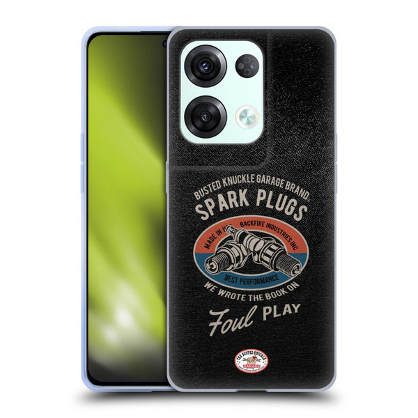 Busted Knuckle Garage Graphics Spark Plugs Soft Gel Case for OPPO Reno8 Pro