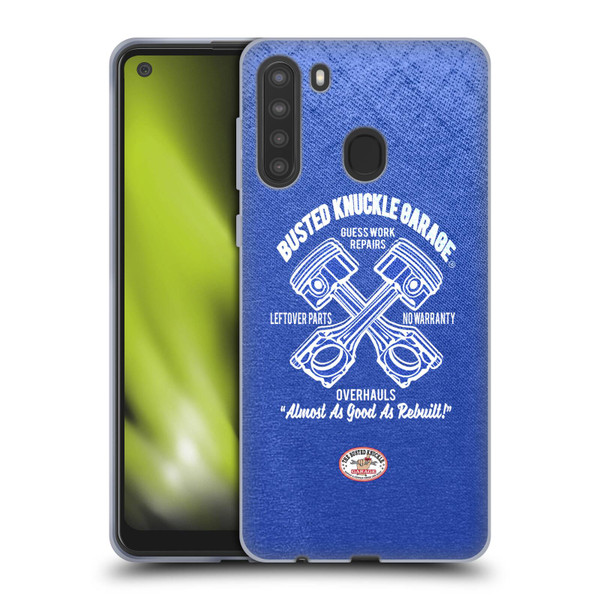 Busted Knuckle Garage Graphics Overhauls Soft Gel Case for Samsung Galaxy A21 (2020)