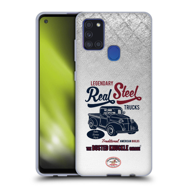 Busted Knuckle Garage Graphics Real Steel Soft Gel Case for Samsung Galaxy A21s (2020)