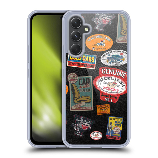 Busted Knuckle Garage Graphics Patches Soft Gel Case for Samsung Galaxy A54 5G