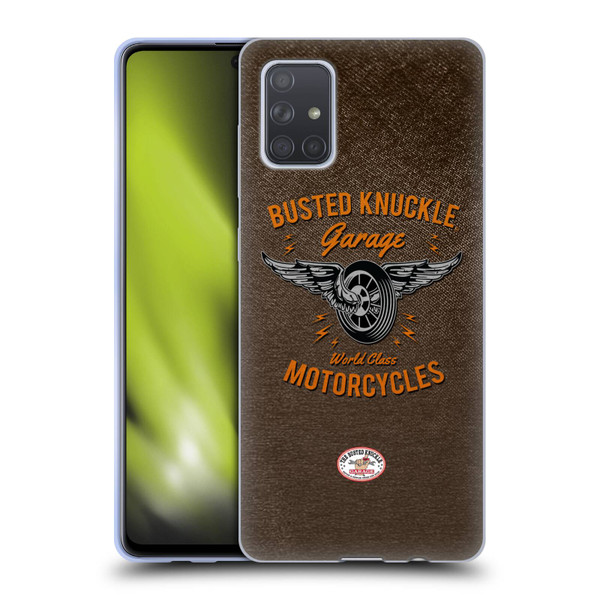 Busted Knuckle Garage Graphics Motorcycles Soft Gel Case for Samsung Galaxy A71 (2019)