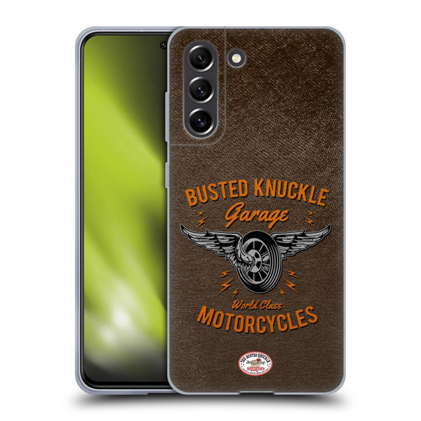 Busted Knuckle Garage Graphics Motorcycles Soft Gel Case for Samsung Galaxy S21 FE 5G