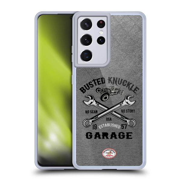 Busted Knuckle Garage Graphics No Scar Soft Gel Case for Samsung Galaxy S21 Ultra 5G