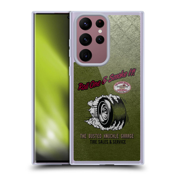 Busted Knuckle Garage Graphics Tire Soft Gel Case for Samsung Galaxy S22 Ultra 5G