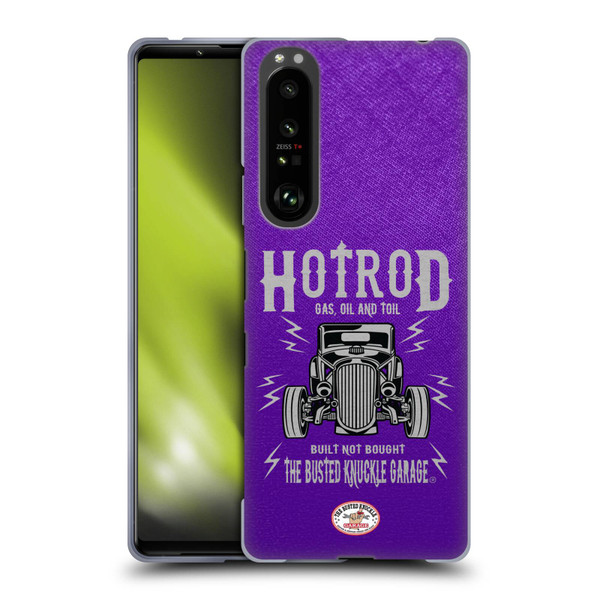 Busted Knuckle Garage Graphics Hot Rod Soft Gel Case for Sony Xperia 1 III