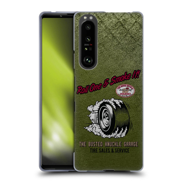 Busted Knuckle Garage Graphics Tire Soft Gel Case for Sony Xperia 1 III