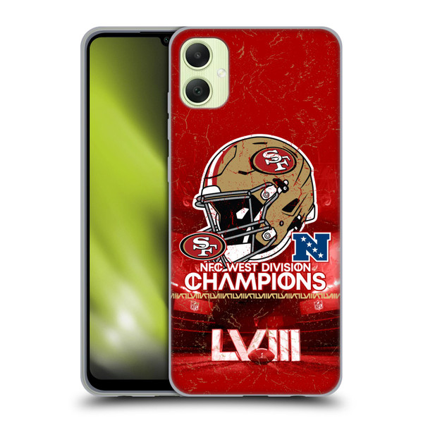 NFL 2024 Division Champions NFC Helmet 49ers Soft Gel Case for Samsung Galaxy A05