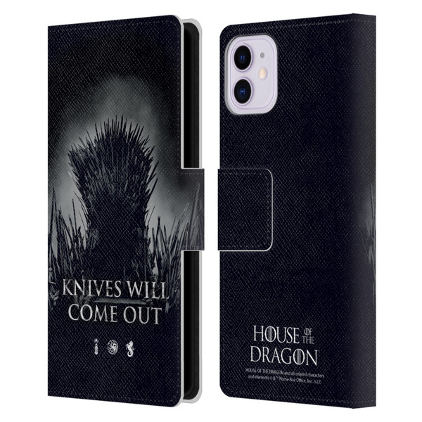 House Of The Dragon: Television Series Art Knives Will Come Out Leather Book Wallet Case Cover For Apple iPhone 11