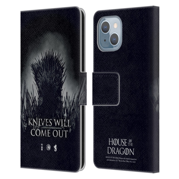 House Of The Dragon: Television Series Art Knives Will Come Out Leather Book Wallet Case Cover For Apple iPhone 14