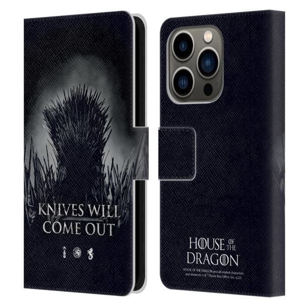 House Of The Dragon: Television Series Art Knives Will Come Out Leather Book Wallet Case Cover For Apple iPhone 14 Pro