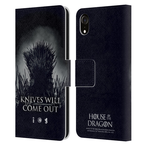House Of The Dragon: Television Series Art Knives Will Come Out Leather Book Wallet Case Cover For Apple iPhone XR