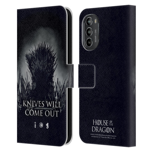 House Of The Dragon: Television Series Art Knives Will Come Out Leather Book Wallet Case Cover For Motorola Moto G82 5G