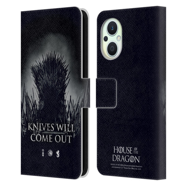 House Of The Dragon: Television Series Art Knives Will Come Out Leather Book Wallet Case Cover For OPPO Reno8 Lite