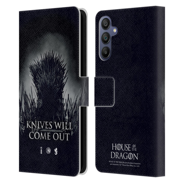 House Of The Dragon: Television Series Art Knives Will Come Out Leather Book Wallet Case Cover For Samsung Galaxy A15