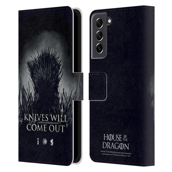 House Of The Dragon: Television Series Art Knives Will Come Out Leather Book Wallet Case Cover For Samsung Galaxy S21 FE 5G