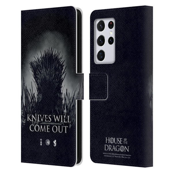 House Of The Dragon: Television Series Art Knives Will Come Out Leather Book Wallet Case Cover For Samsung Galaxy S21 Ultra 5G