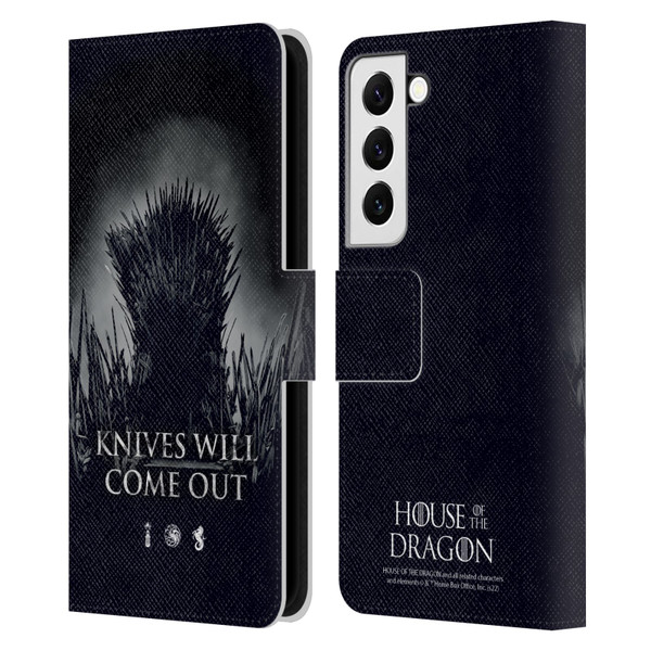 House Of The Dragon: Television Series Art Knives Will Come Out Leather Book Wallet Case Cover For Samsung Galaxy S22 5G