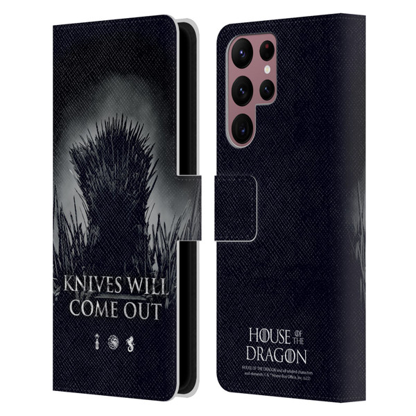 House Of The Dragon: Television Series Art Knives Will Come Out Leather Book Wallet Case Cover For Samsung Galaxy S22 Ultra 5G