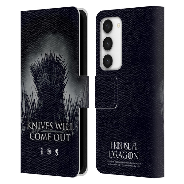 House Of The Dragon: Television Series Art Knives Will Come Out Leather Book Wallet Case Cover For Samsung Galaxy S23 5G