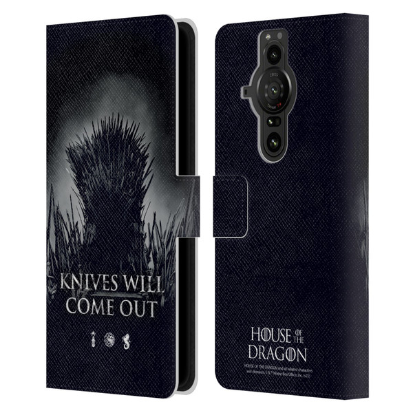 House Of The Dragon: Television Series Art Knives Will Come Out Leather Book Wallet Case Cover For Sony Xperia Pro-I