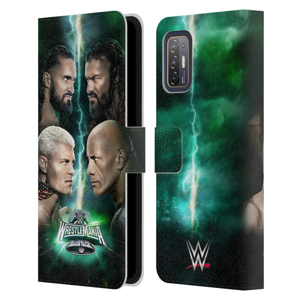 WWE Wrestlemania 40 Key Art Poster Leather Book Wallet Case Cover For HTC Desire 21 Pro 5G