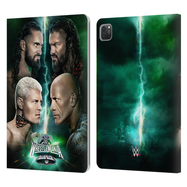 WWE Wrestlemania 40 Key Art Poster Leather Book Wallet Case Cover For Apple iPad Pro 11 2020 / 2021 / 2022