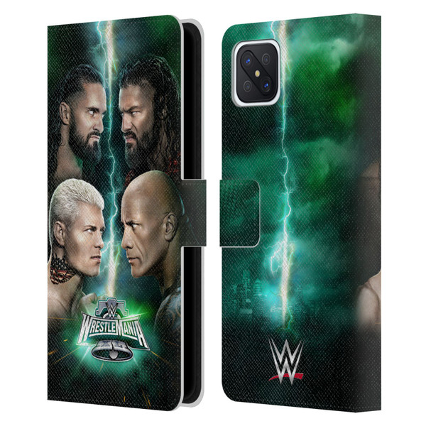 WWE Wrestlemania 40 Key Art Poster Leather Book Wallet Case Cover For OPPO Reno4 Z 5G