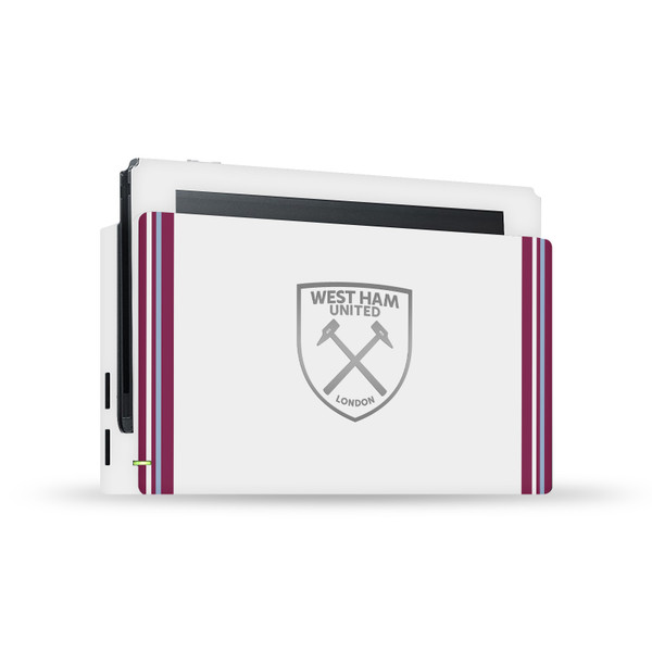 West Ham United FC 2023/24 Crest Kit Away Vinyl Sticker Skin Decal Cover for Nintendo Switch Console & Dock