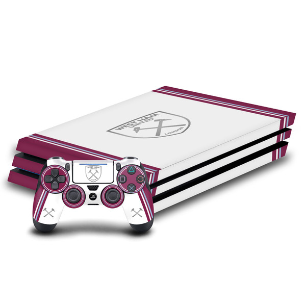 West Ham United FC 2023/24 Crest Kit Away Vinyl Sticker Skin Decal Cover for Sony PS4 Pro Bundle