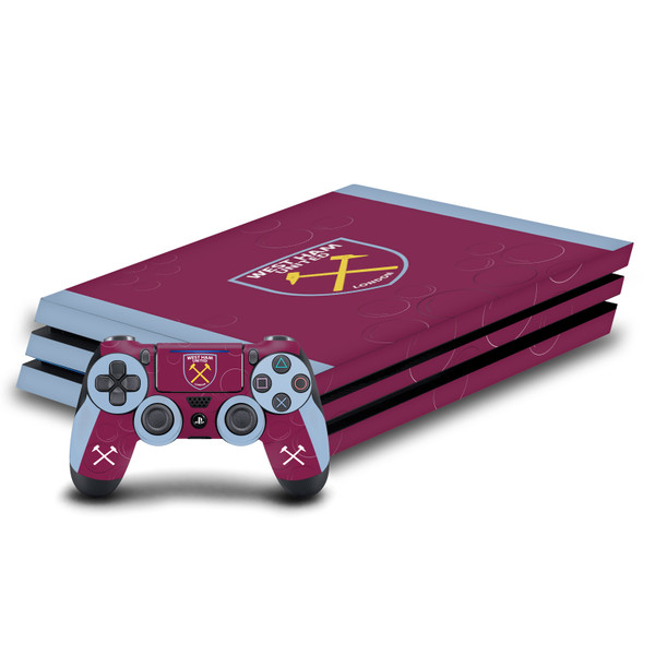 West Ham United FC 2023/24 Crest Kit Home Vinyl Sticker Skin Decal Cover for Sony PS4 Pro Bundle