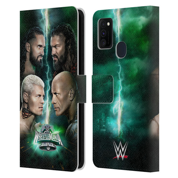 WWE Wrestlemania 40 Key Art Poster Leather Book Wallet Case Cover For Samsung Galaxy M30s (2019)/M21 (2020)