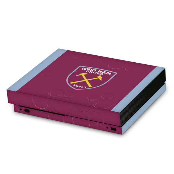 West Ham United FC 2023/24 Crest Kit Home Vinyl Sticker Skin Decal Cover for Microsoft Xbox One X Console