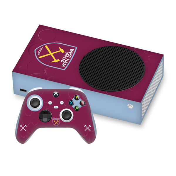 West Ham United FC 2023/24 Crest Kit Home Vinyl Sticker Skin Decal Cover for Microsoft Series S Console & Controller