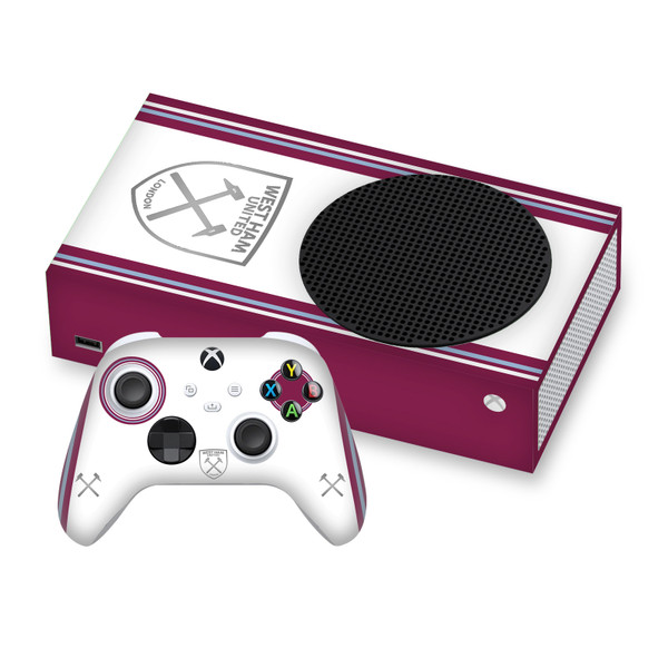 West Ham United FC 2023/24 Crest Kit Away Vinyl Sticker Skin Decal Cover for Microsoft Series S Console & Controller