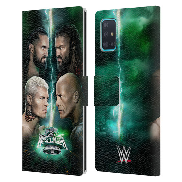WWE Wrestlemania 40 Key Art Poster Leather Book Wallet Case Cover For Samsung Galaxy A51 (2019)