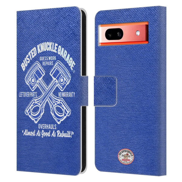 Busted Knuckle Garage Graphics Overhauls Leather Book Wallet Case Cover For Google Pixel 7a