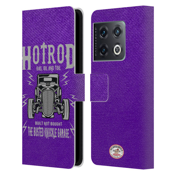 Busted Knuckle Garage Graphics Hot Rod Leather Book Wallet Case Cover For OnePlus 10 Pro