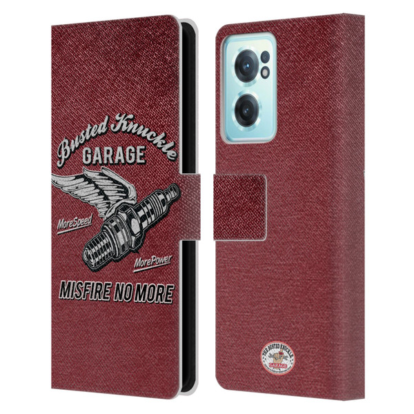 Busted Knuckle Garage Graphics Misfire Leather Book Wallet Case Cover For OnePlus Nord CE 2 5G