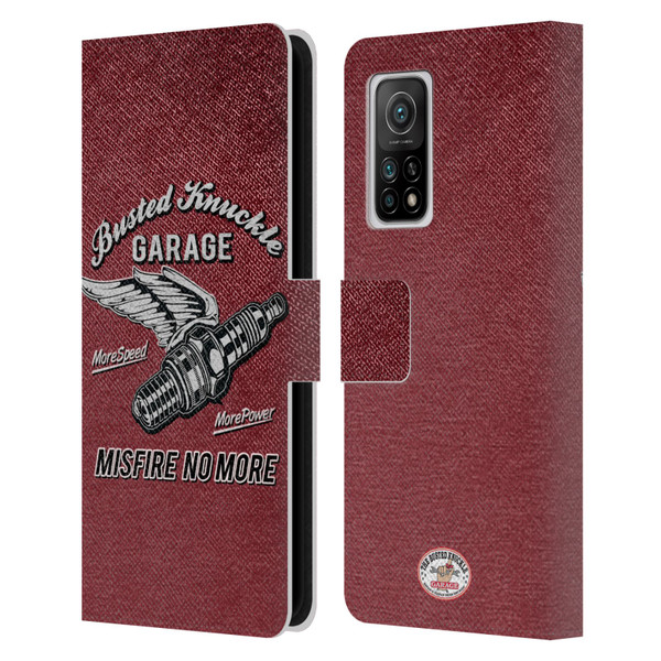Busted Knuckle Garage Graphics Misfire Leather Book Wallet Case Cover For Xiaomi Mi 10T 5G