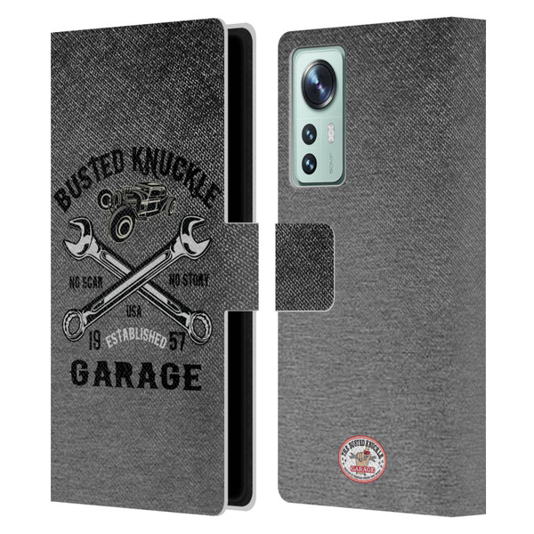 Busted Knuckle Garage Graphics No Scar Leather Book Wallet Case Cover For Xiaomi 12